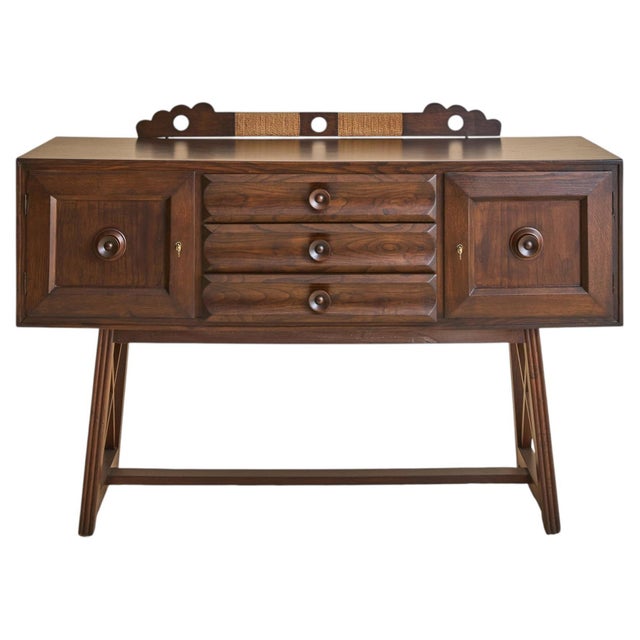 Wood Italian Wood Sideboard with Keys, 1930s For Sale - Image 7 of 13