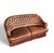 Small Chesterfield 2-Seater Sofa in Brown Leather For Sale - Image 11 of 11