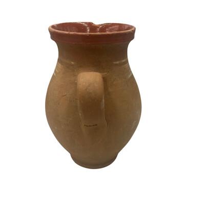 This antique one-handle terra cotta vessel from Hungary is a wonderful addition to any Farmhouse decor. The rustic pottery...