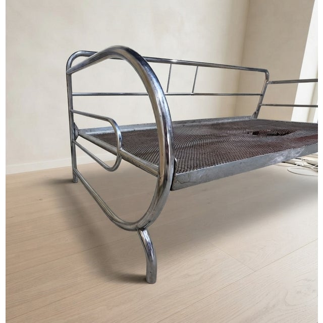 Vintage Chrome Tubular Steel Daybed Frame, Czechoslovakia, 1970 For Sale - Image 10 of 13