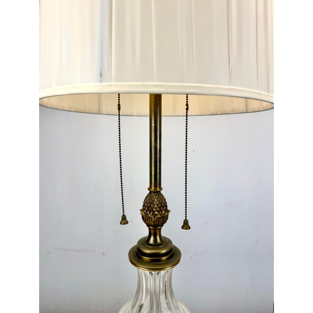 Stiffel 1970’s Stiffel Hollywood Regency Brass & Crystal Table Lamps For Sale - Image 4 of 12