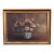 Vintage Original Floral Oil Painting With Blue and White Vase For Sale