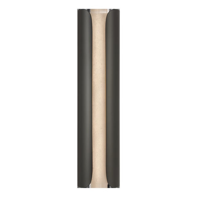 Anne-Marie Barton for Visual Comfort Signature Armise 29" Sconce in Matte Carbon with Nova Frost For Sale