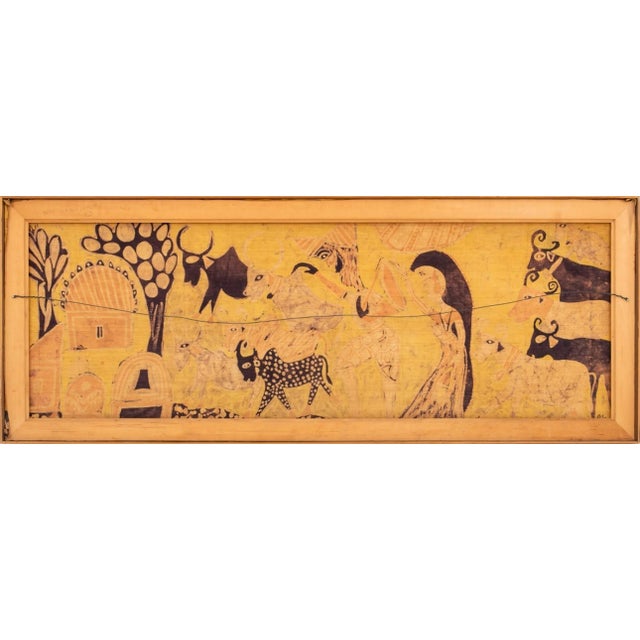 Indian Batik Art Textile Tapestry, 1965 For Sale In New York - Image 6 of 6