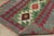 1960s Tribal Style Geometric Design Handmade Oushak Kilim Rug For Sale - Image 11 of 12