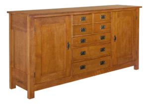 Mission 7 Drawer Sideboard With 2 Doors - Michael's Cherry