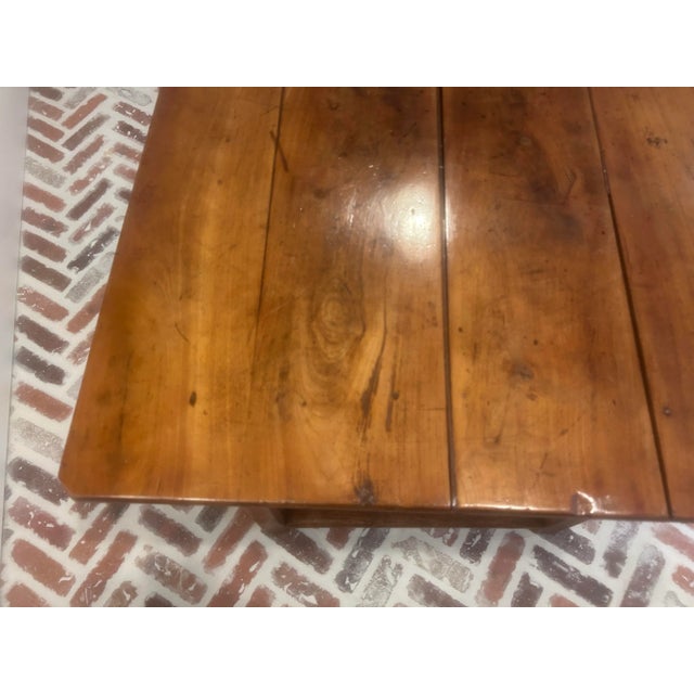 Antique French Provincial Fruitwood Farmhouse Table For Sale - Image 11 of 12