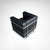 Black Set of LC2 Armchair and Ottoman by Le Corbusier for Cassina, 1990s For Sale - Image 8 of 16