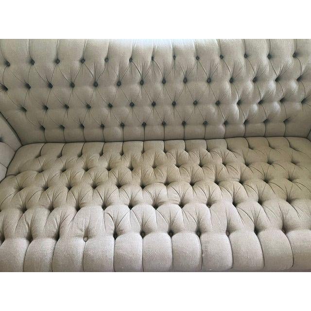 Wood Club Sofa by Arhaus For Sale - Image 7 of 10