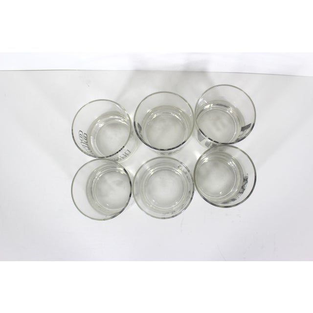 Vintage Typography Spirit Glasses, Low Ball Rocks, Cocktail Glass Set of 6 For Sale - Image 12 of 12