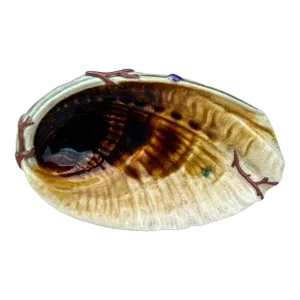 19th Century Majolica Shell Platter Choisy Le Roi