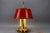 French Brass and Red Tole Shade Three-Light Bouillotte Desk Lamp, 1950s For Sale - Image 12 of 18