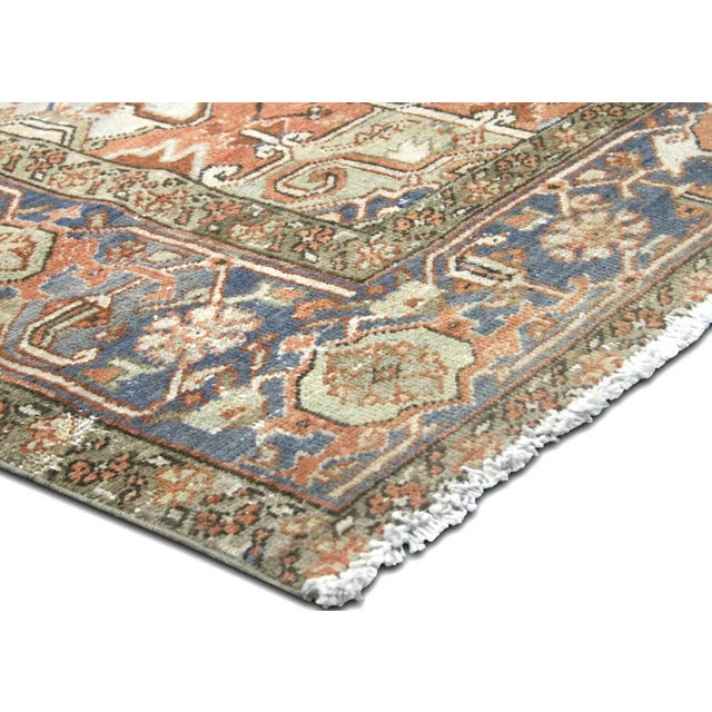 Transitional 1940s Persian Heriz Rug For Sale - Image 3 of 7