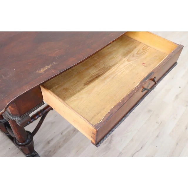 Antique Carved Walnut Desk, 1850s For Sale - Image 6 of 15