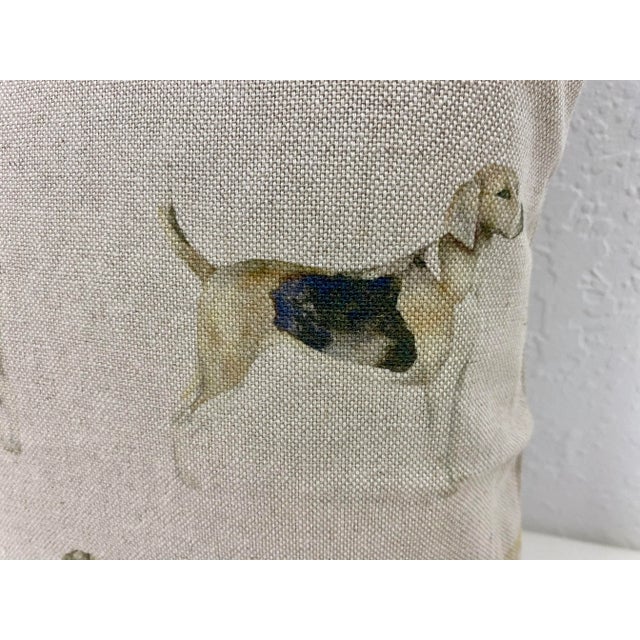 Early 21st Century 16" Square Pillow Decorated With Various Breeds of Attentive & Obedient Dogs - Made in Uk. For Sale - Image 5 of 13