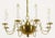 1980s Hand-Spun Brass Eight-Light Chandelier With Delicate Arms For Sale - Image 5 of 9