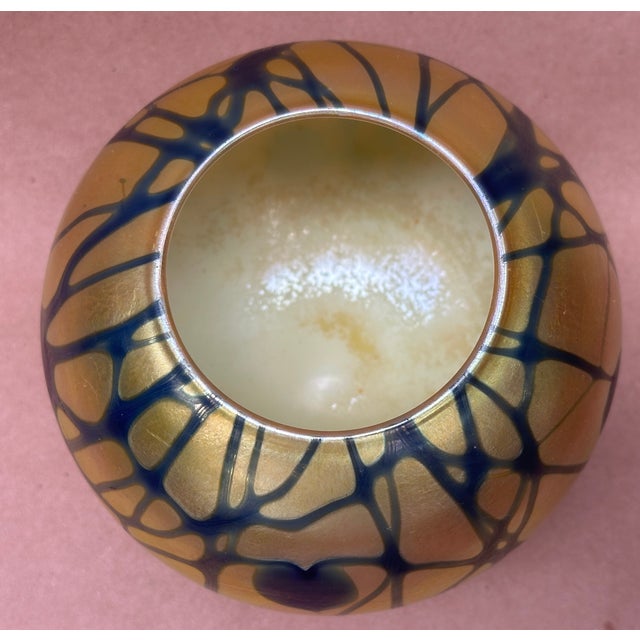 Durand Art Deco Durand Heart and Vine Gold Vase / Rare Shape For Sale - Image 4 of 5