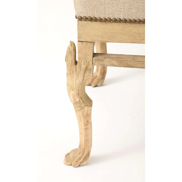 A Pair of Bleached Wood Hoof Foot Ottomans For Sale - Image 4 of 7