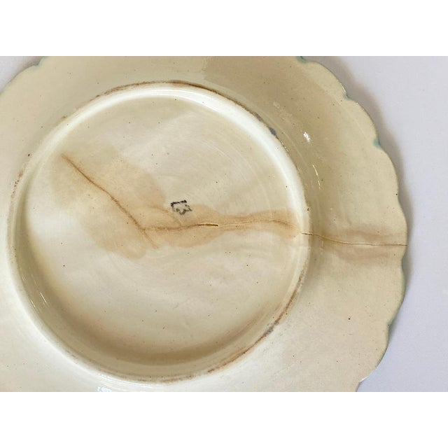 Majolica Asparagus Plate Salins, 1880s, Set of 2 For Sale - Image 4 of 11
