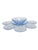 Art Deco Azure Dessert Service from Niemen Glassworks, Poland, 1930s, Set of 7 For Sale - Image 4 of 5