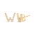 Expertly crafted to symbolize individuality and grace, this exquisite "W" initial stud earring is fashioned from radiant...