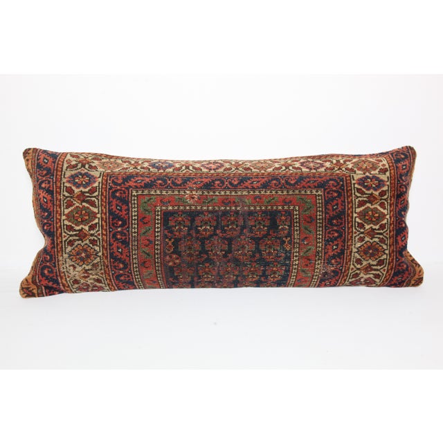 Antique Persian Rug Lumbar Pillow Cover – Decorative Tribal Cushion Cover -16'' X 43'' For Sale - Image 4 of 8