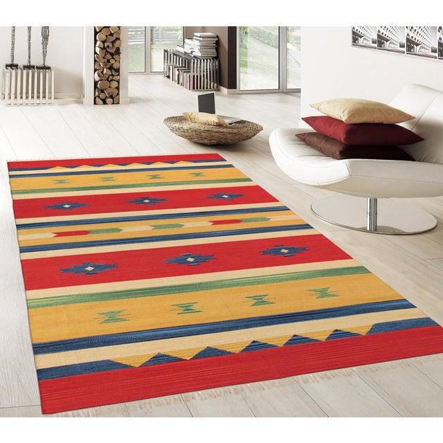 Pasargad Home Anatolian Multi Cotton Area Rug- 8' 0" X 10' 0" For Sale - Image 4 of 4