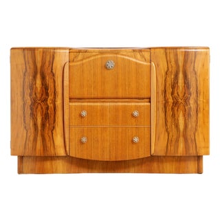 1950s Walnut Liquor Cabinet Credenza by Beautility Furniture, Attributed For Sale