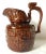 Wonderful vintage mid-century Arthur Wood majolica figural horse pitcher. Grat piece! Made in the USA - Circa 1940s....