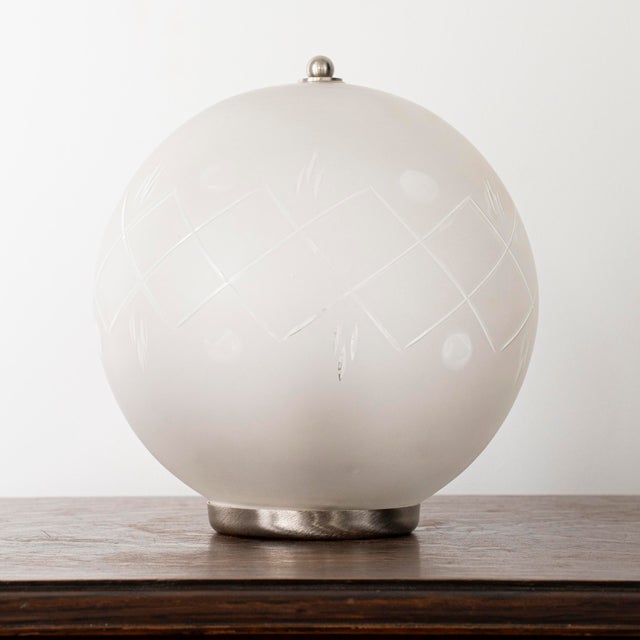 Vintage Art Deco Murano Glass Table Lamp, Italy, 1980s For Sale - Image 3 of 13