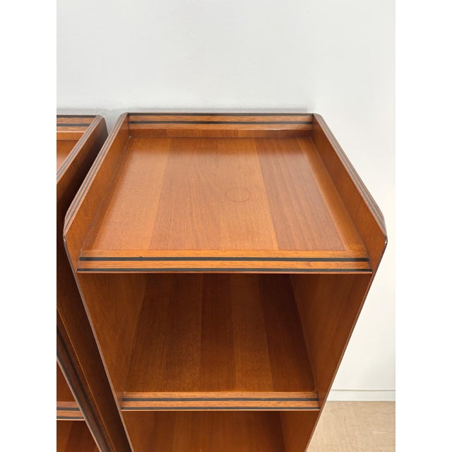 Artona Series Bookcases in Wood and Leather by Afra & Tobia Scarpa for Maxalto, 1970s, Set of 2 For Sale - Image 9 of 15