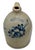 Blue Unusual Antique American Blue Flower Decorated 2 Gallon Jug With Otsego New York Stoneware Merchants Name & Info Circa 1870s For Sale - Image 8 of 18