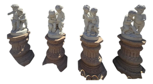 Italian Artist, Putti Groups, Late 20th Century, Marble, Set of 4