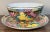 Vintage Chinese Zhongguo Chao Cai Mille Fleur Porcelain Tea Bowl and Saucer Set For Sale - Image 4 of 8
