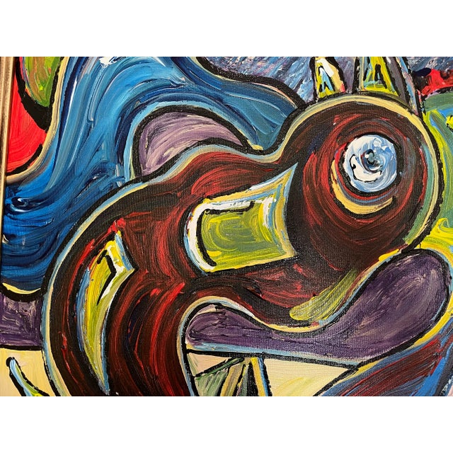 2020s "Pit Pony" Contemporary Abstract Painting by David Harper, Framed For Sale - Image 5 of 6