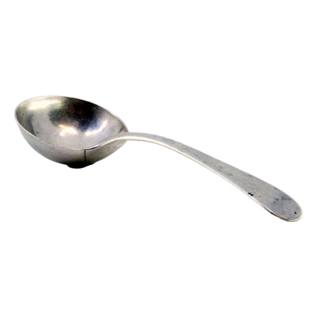 Silver Sauce Spoon with Handle For Sale