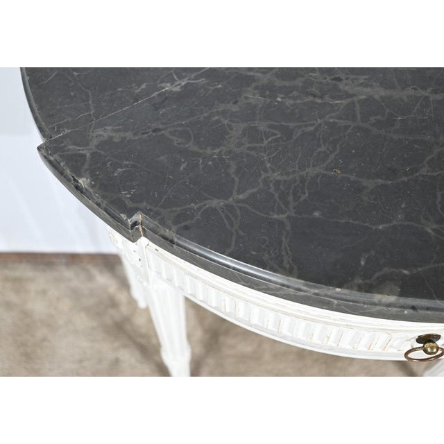 Louis XVI Style Wooden Half-Moon Console, Early 19th Century For Sale - Image 6 of 18