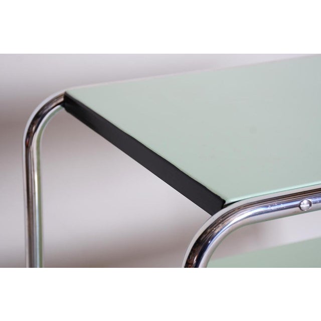 Thonet Art Deco Side Table in Chrome Steel by Marcel Breuer for Thonet, 1930s For Sale - Image 4 of 10