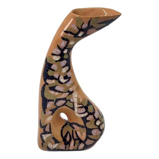 Vintage Ceramic Soliflore Vase by Gabrielle Mackiewicz, France, 1960s For Sale