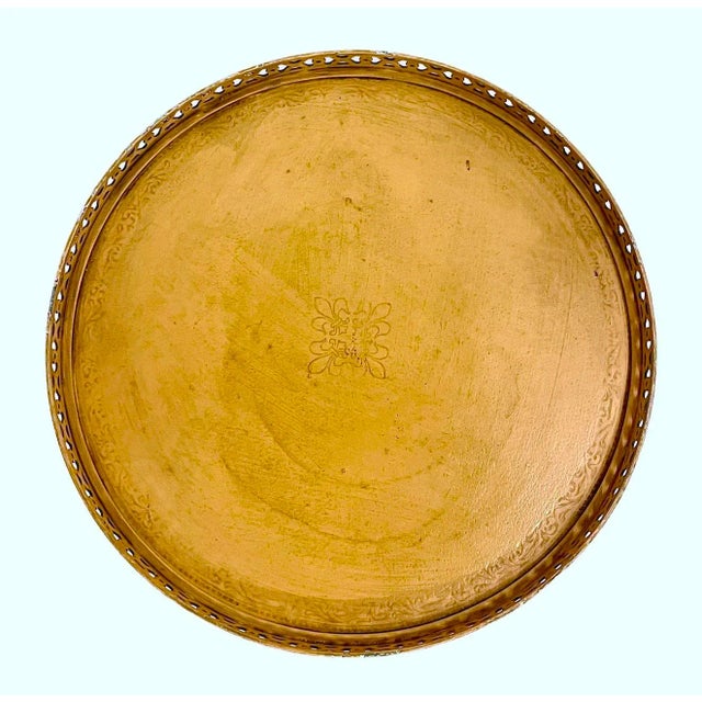 Vintage Peach Painted Two Tiered Plant Stand For Sale - Image 9 of 11