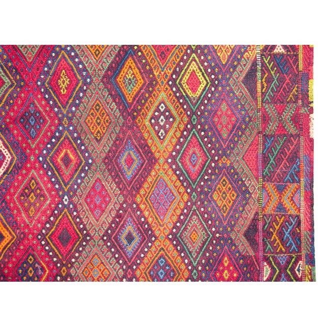 Vintage Uzbek Sumak Rug For Sale - Image 10 of 15