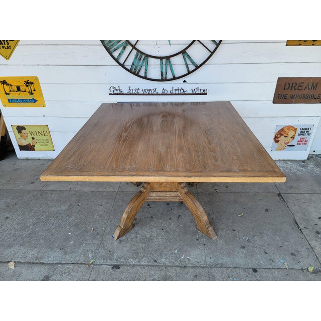 Wood Modern Long Oak Wood Dining Table. For Sale - Image 7 of 18