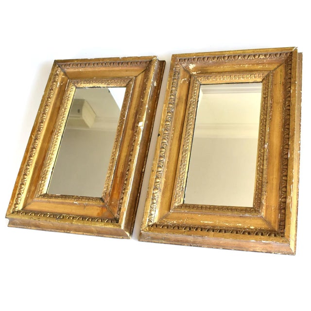 Antique 18th-Century French Giltwood Mirrors - a Pair For Sale - Image 4 of 12