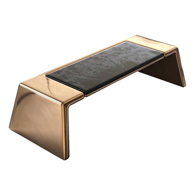"Amendola" Bench With Bronze, Handcrafted For Sale