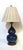 1960s 1960s Midnight Blue Double Gourd Vintage Ceramic Lamp For Sale - Image 5 of 13