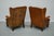 Dutch Cognac Leather Wingback Club Chairs, Set of 2 For Sale - Image 17 of 18