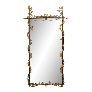Vintage Italian Gilt Iron Mirror For Sale