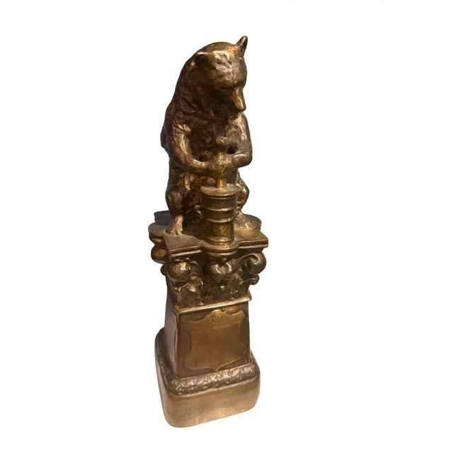 Bergman, The Bear with the Pestle, 1890s, Bronze For Sale - Image 3 of 5