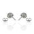 Metal Vintage Style Natural Pear Emerald & Diamond Halo Stud Earrings in 925 Silver 2 Pieces For Sale - Image 7 of 12