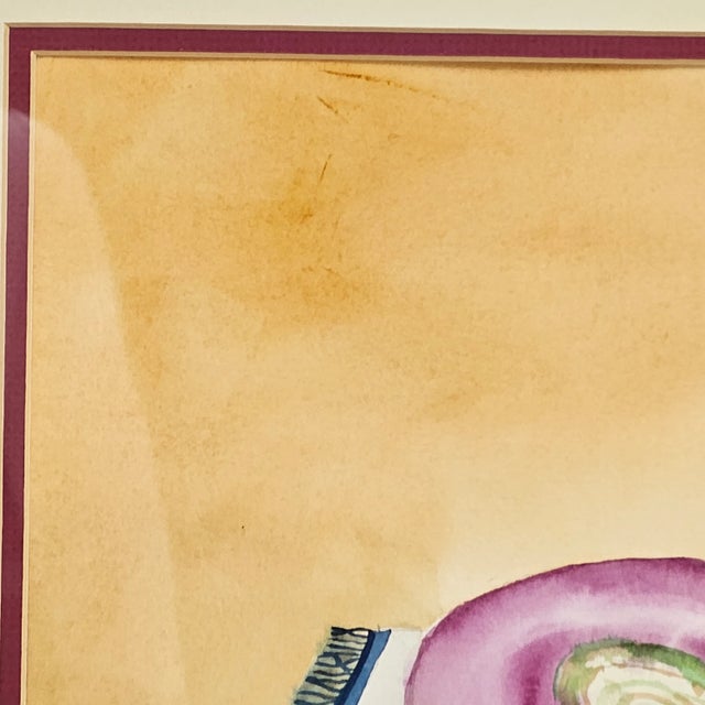 2000 - 2009 Still Life Turnip Vegetable Watercolor Painting Signed Earl Rema Ault For Sale - Image 5 of 10